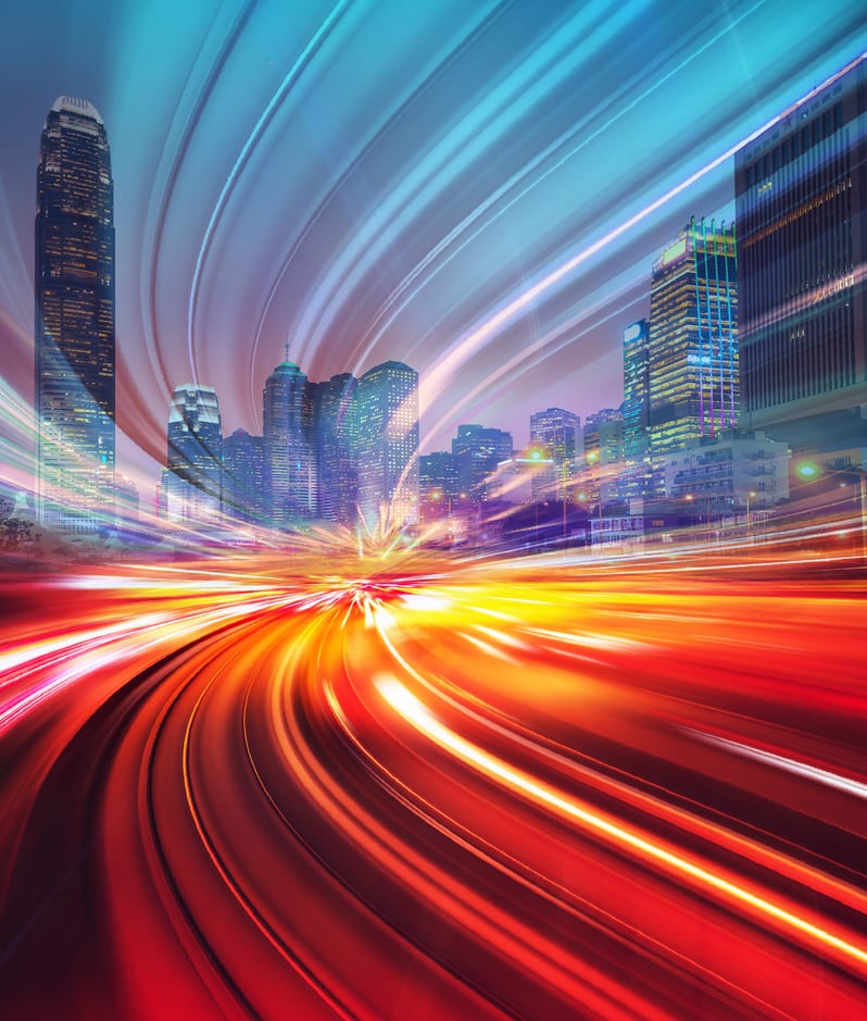 Abstract motion city speed lighting background