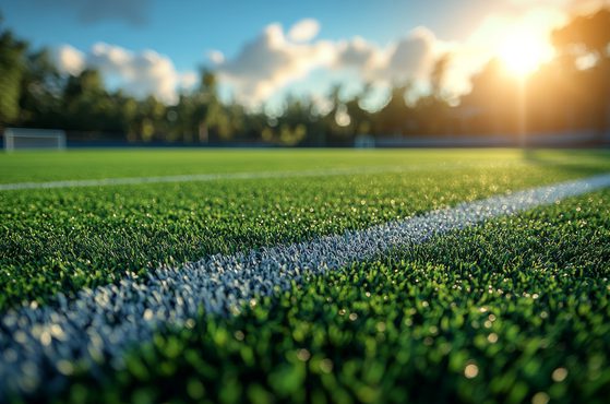 Artificial football pitch