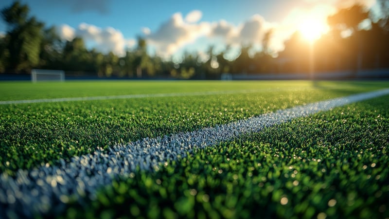 Artificial football pitch