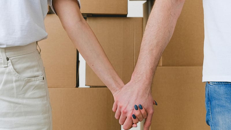 A couple move in together