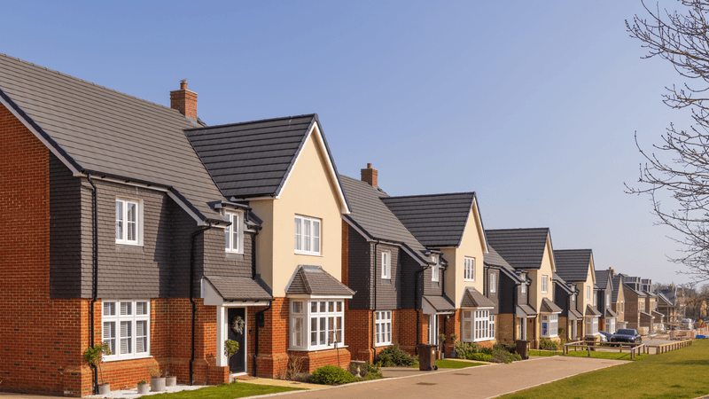 A new build housing estate in the UK