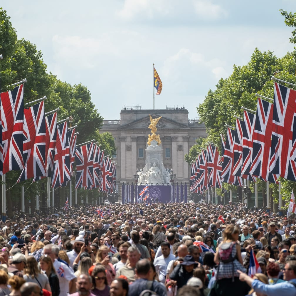 Buckingham Palace huge crowd