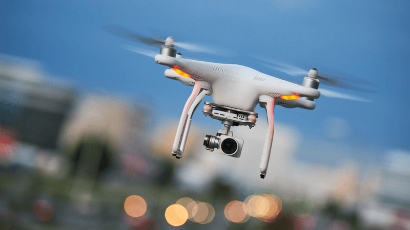 A drone in flight