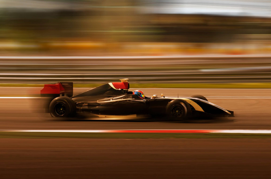 Formula 1 racing car moving at speed