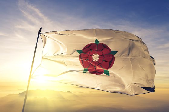 Lancashire county flag sunshine