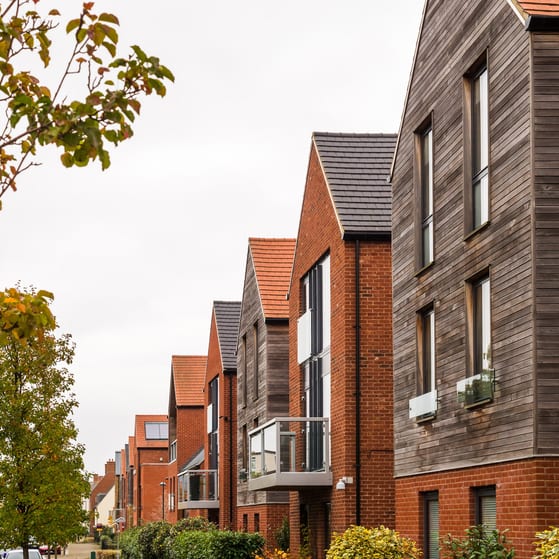 Modern style housing in the UK