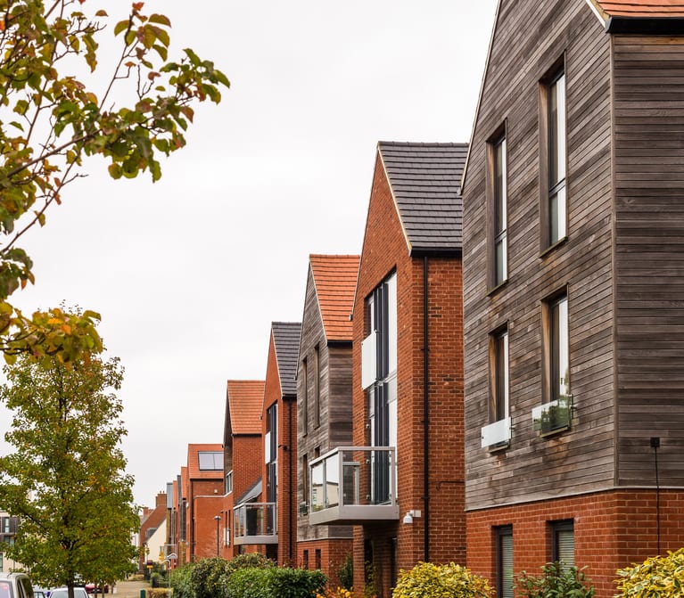 Modern style housing in the UK