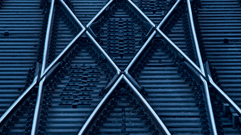Multiple tracks crossing each other