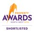 Property Awards North West 2026 logo with an orange and purple design and the word "SHORTLISTED" underneath.