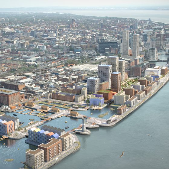 Peel Liverpool Waters arial view of project