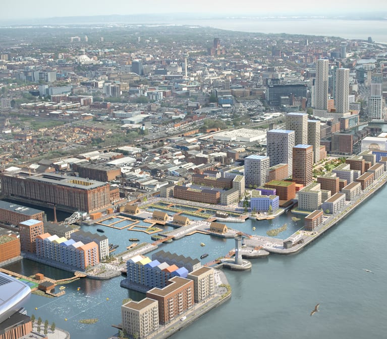 Peel Liverpool Waters arial view of project