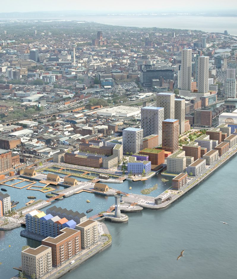 Peel Liverpool Waters arial view of project