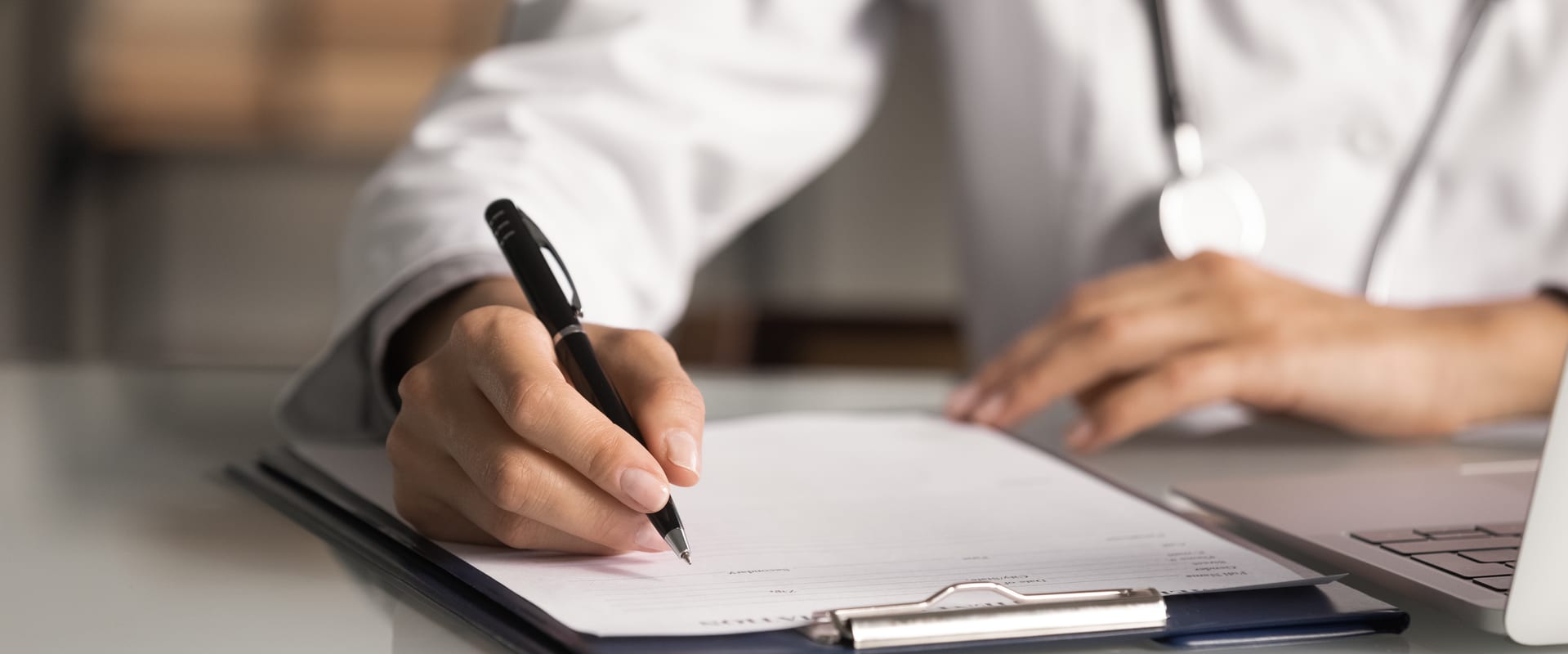 Professional conduct doctor writing form