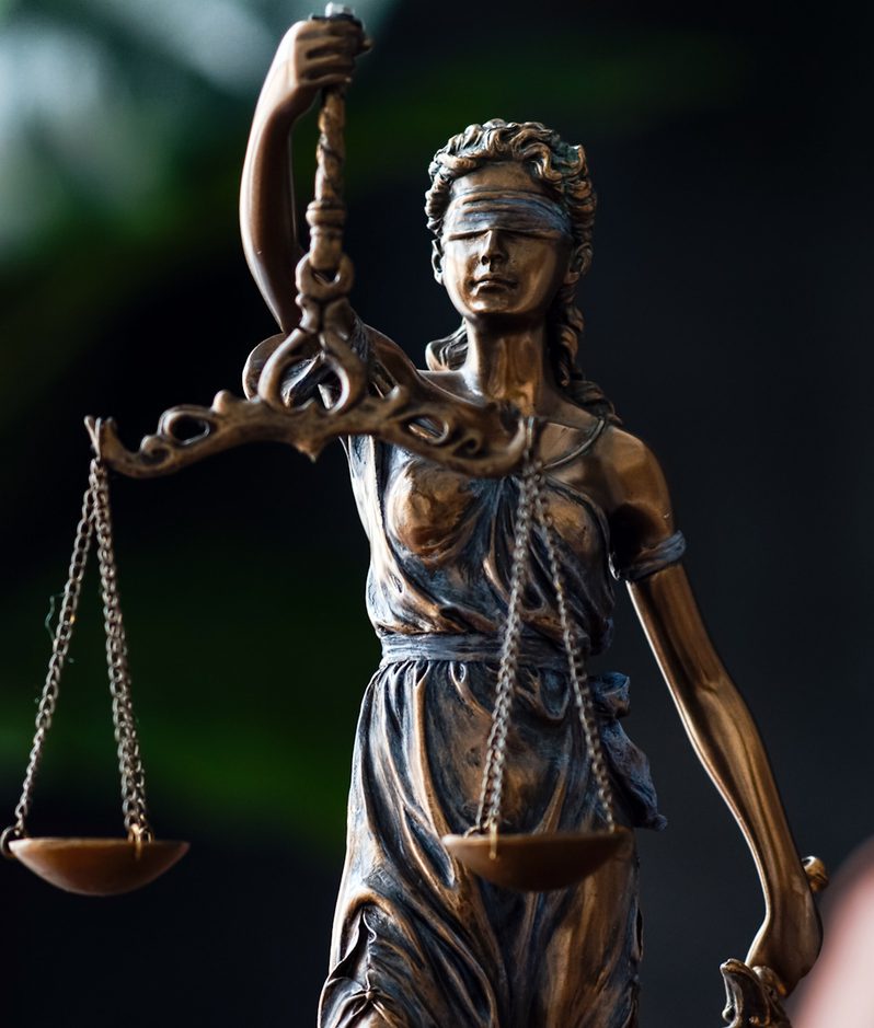 Scales of justice zoomed out