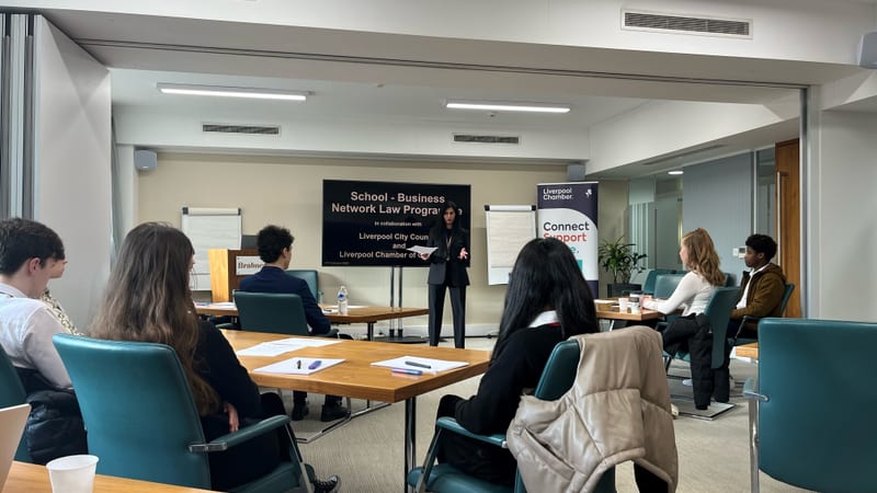 We partner with Liverpool Chamber of Commerce to boost access to law careers