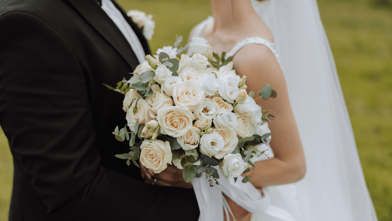 Wedding day couple