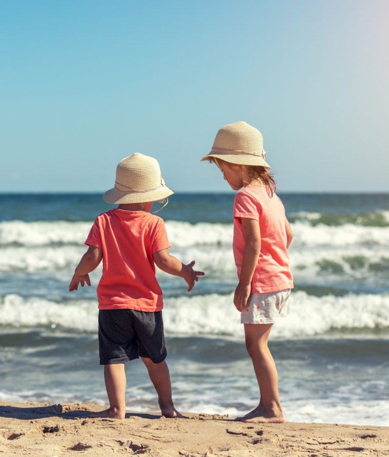 Children on a holiday at the beach