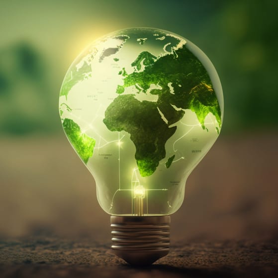 Lightbulb green globe world intellectual property day