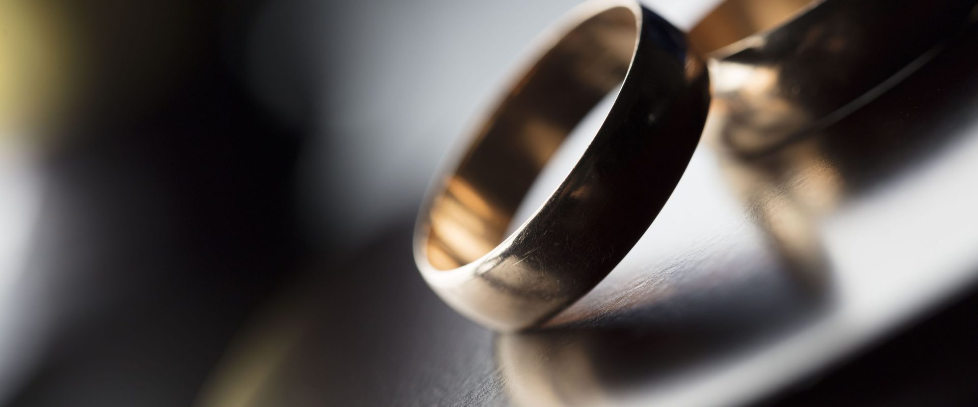 Rings on a table following a divorce