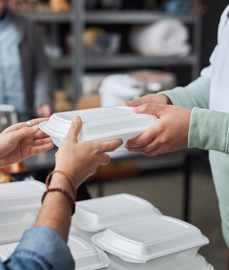 Volunteering food donations