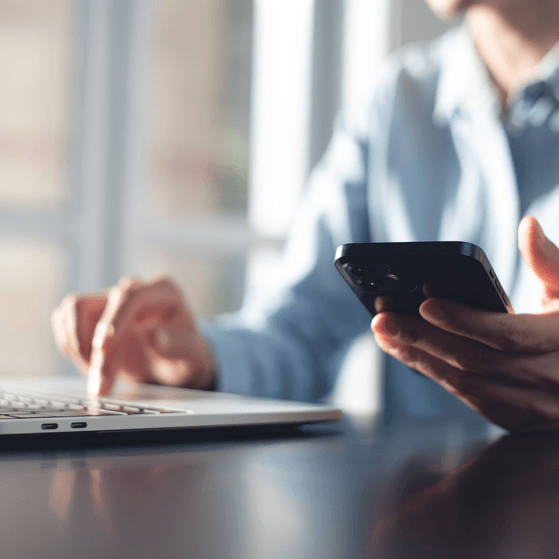 A business owner researches their business rates