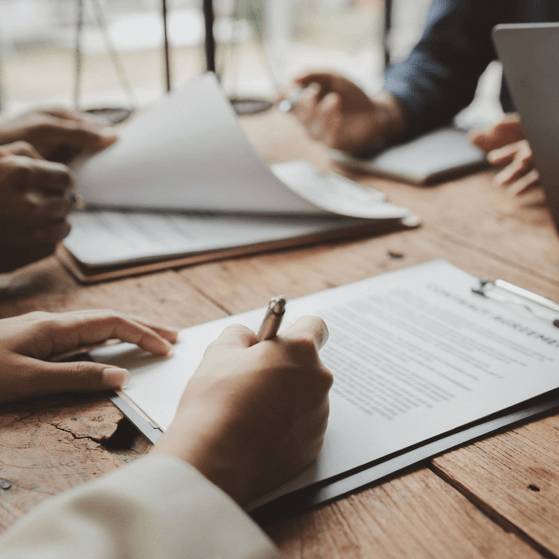 Public procurement professionals sign contract
