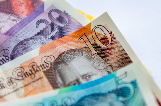 King Charles III bank notes five ten twenty