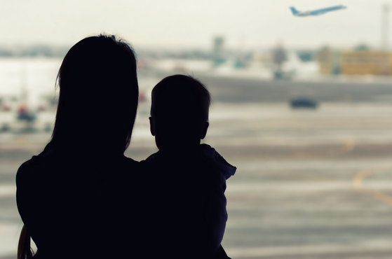 Parent child abduction airport square