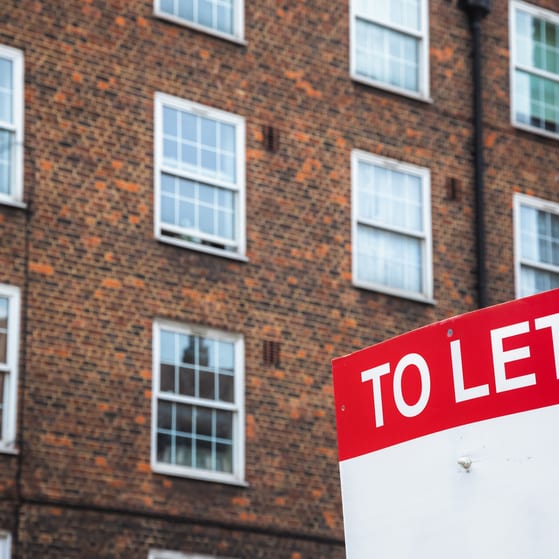 To Let sign in front of council housing