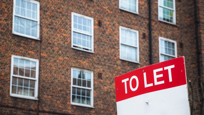 To Let sign in front of council housing