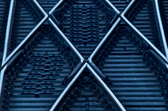 Tracks crossing each other