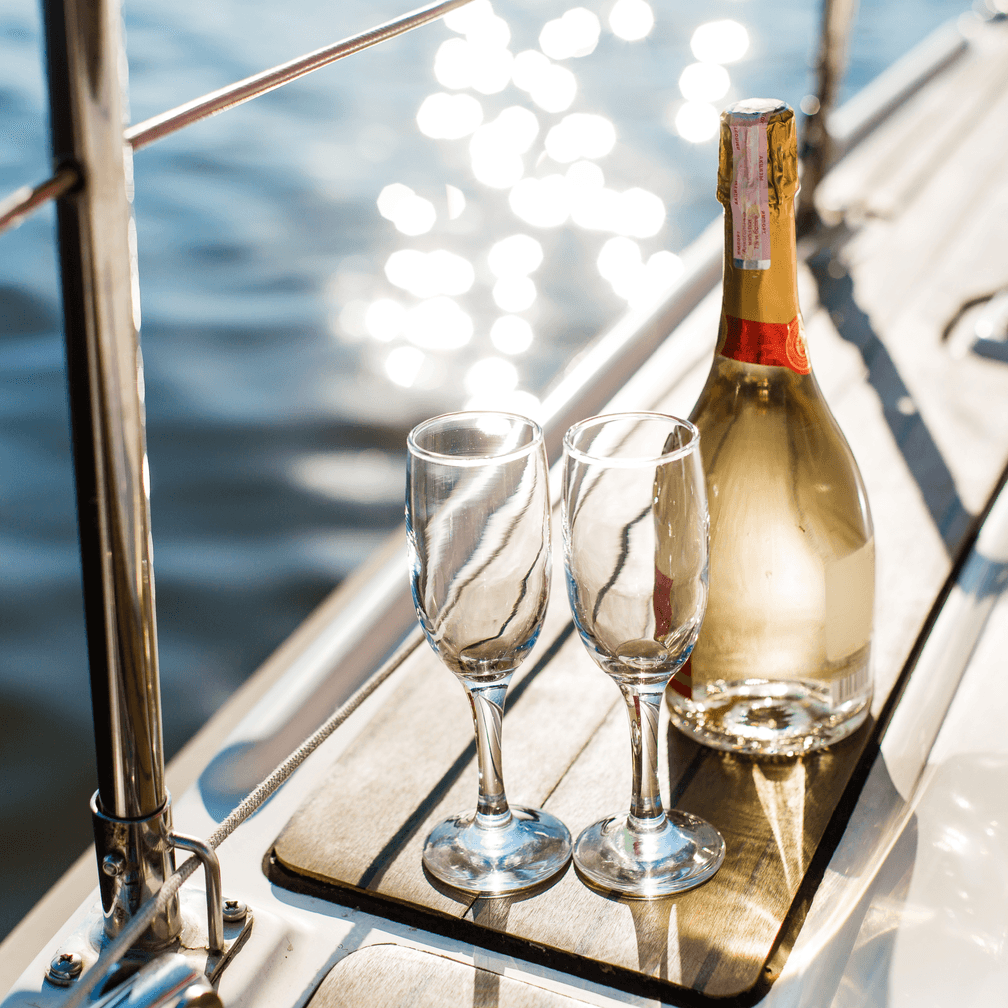 Champagne toast on a luxury yacht index