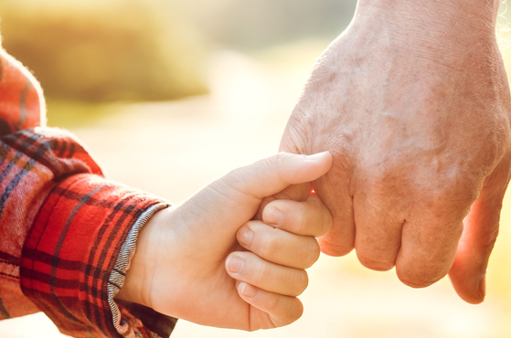 Grandparents visit grandchild