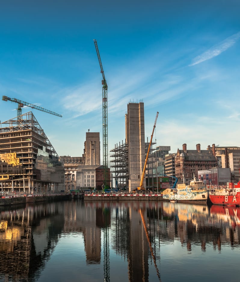 Development of buildings on Mann Island, Liverpool